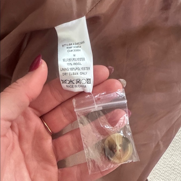 Sadie & Sage Brown and Cream Houndstooth Trench Coat - Picture 6 of 6